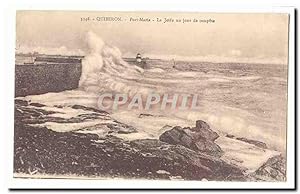 Immagine del venditore per Presqu'île de Quiberon Carte Postale Ancienne Port Maria La jetée un jour de tempête (phare lighthouse) venduto da CPAPHIL