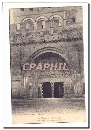 Bild des Verkufers fr Moissac Carte Postale Ancienne porche de l'glise zum Verkauf von CPAPHIL