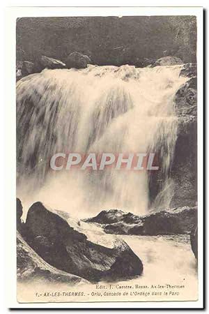 Imagen del vendedor de Ax les Thermes Carte Postale Ancienne Orlu cascade de l'Ordege dans le parc a la venta por CPAPHIL