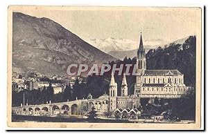 Loudes Carte Postale Ancienne La basilique et le pic du Jer