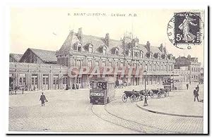 Image du vendeur pour Reproduction Saint Quentin La gare (train tramway) mis en vente par CPAPHIL