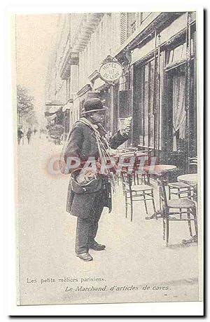 Reproduction LEs petits metiers parisiens Carte Postale Ancienne Le marchand d'articles de caves