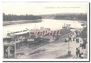 Bild des Verkufers fr Reproduction Saint Cloud Carte Postale Ancienne La Seine et l'embarcadere (bateaux) zum Verkauf von CPAPHIL