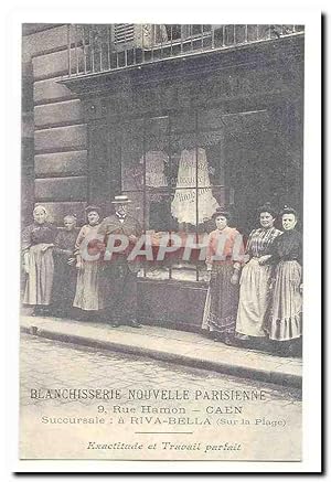 Caen Carte Postale Ancienne Blanchisserie Nouvelle parisienne 9 rue Hamon Caen Exactitude et trav...