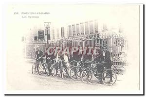 Enghien les bains Carte Postale Ancienne LEs cyclistes (reproduction) VElo
