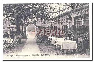 Bild des Verkufers fr Reproduction Auberge de Quincangrogne Carte Postale Ancienne DAmpart sur MArne Sa terrasse et sa pergola zum Verkauf von CPAPHIL