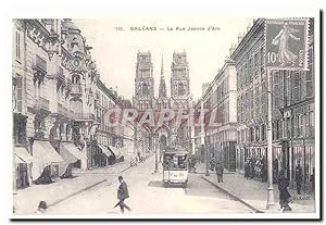 Orleans Carte Postale Ancienne La rue Jeanne d'arc (reproduction)