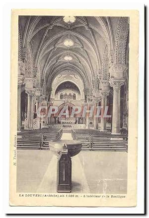 Seller image for La Louvesc Carte Postale Ancienne L'intrieur de la basilique for sale by CPAPHIL