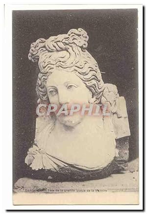 Seller image for Tunisie Carthage Carte Postale Ancienne Tete de ka grande statue de la Victoire for sale by CPAPHIL