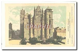 Image du vendeur pour Rodez Carte Postale Ancienne Cathdrale Notre Dame (Faade Ouest) mis en vente par CPAPHIL