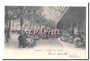 Cannes Carte Postale Ancienne Marche aux fleurs (reproduction)