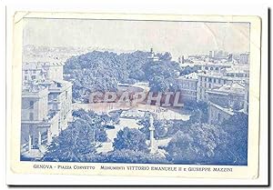 Bild des Verkufers fr Italie Italia Carte Postale Ancienne Genova Piazza Corvetto Monumenti Vittorio Emanuelle 11 et Giuseppe Mazzini zum Verkauf von CPAPHIL