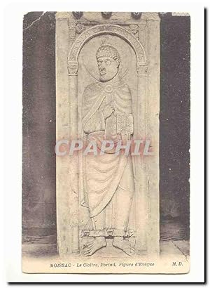 Seller image for Moissac Carte Postale Ancienne Le clotre portail figure d'Eveque for sale by CPAPHIL