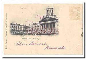 Bild des Verkufers fr Bruxelles Carte Postale Ancienne Place royale zum Verkauf von CPAPHIL