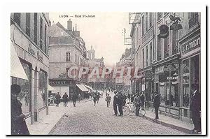 Laon Carte Postale Ancienne Rue SAint Jean (reproduction)