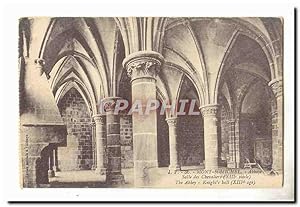 Bild des Verkufers fr Mont Saint Michel Carte Postale Ancienne Salle des chevaliers (13eme) zum Verkauf von CPAPHIL