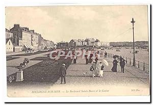 Bild des Verkufers fr Boulogne sur mer Carte Postale Ancienne Le boulevard Sainte Beuve et le casino zum Verkauf von CPAPHIL