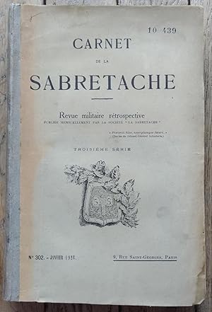 CARNET de la SABRETACHE - année 1926 - Revue militaire rétrospective, publiée mensuellement