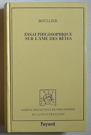 Bild des Verkufers fr Essai philosophique sur l'me des btes zum Verkauf von Le Rayon populaire