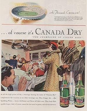 ORIG VINTAGE MAGAZINE AD/ 1935 CANADA DRY GINGER ALE AD