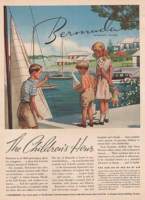 ORIG VINTAGE MAGAZINE AD/ 1938 BERMUDA TOURISM AD