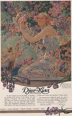 ORIG VINTAGE MAGAZINE AD/ 1917 DJER-KISS BEAUTY PRODUCTS AD