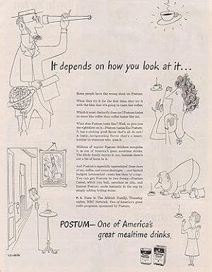 Image du vendeur pour ORIG VINTAGE MAGAZINE AD/ 1943 POSTUM AD mis en vente par Monroe Street Books