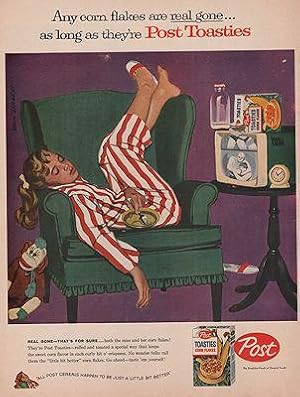 Seller image for ORIG VINTAGE MAGAZINE AD/ 1958 POST TOASTIES CEREAL AD for sale by Monroe Street Books