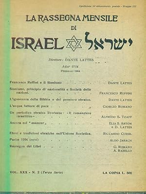 La Rassegna mensile di Israel. Vol XXX. n. 2