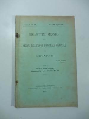 Bollettino mensile delle sezioni dell'Unione magistrale nazionale nel Levante, nov. 1906-aprile 1907