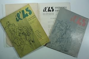 Il '45 rivista mensile d'arte e poesia.Milano. Febbraio 1945. A. I. N. 1. ( Aprile 1946. N. 2; Ma...