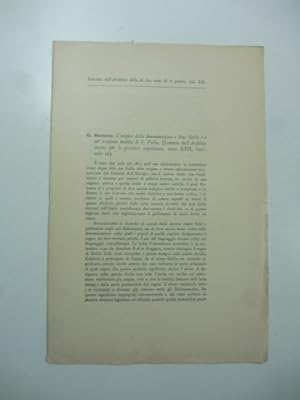 Seller image for L'origine della denominazione Due Sicilie e un'orazione inedita di L. Valla for sale by Coenobium Libreria antiquaria