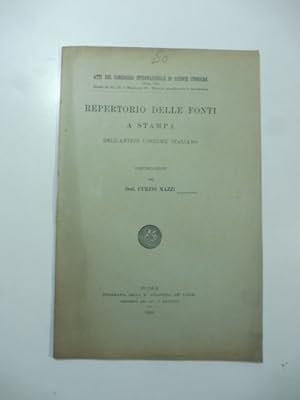 Repertorio delle fonti a stampa dell'antico costume italiano. Comunicazione