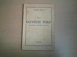 Seller image for LES MALFAITEURS PUBLICS (DOCUMENTS D'HISTOIRE 1924 1940) for sale by Le temps retrouv