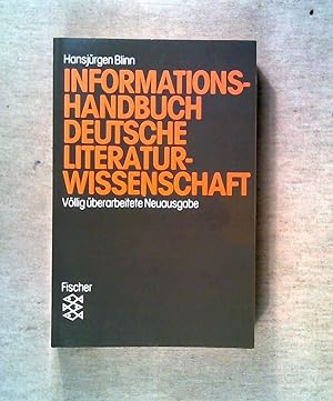 Bild des Verkufers fr Informationshandbuch Deutsche Literaturwissenschaft zum Verkauf von ANTIQUARIAT Franke BRUDDENBOOKS