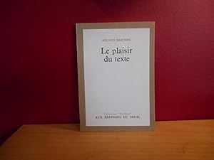 LE PLAISIR DU TEXTE