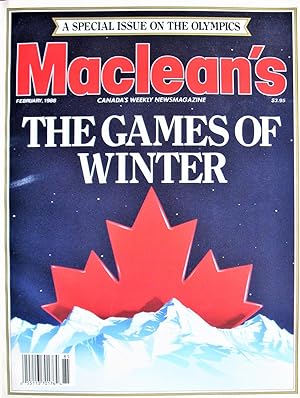 Seller image for The Games of Winter. Special Olympic Issue of Maclean's Magazine for sale by Ken Jackson