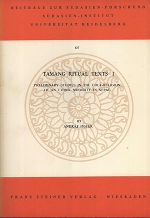 Immagine del venditore per Tamang Ritual Texts I: Preliminary Studies in the Folk-Religion of an Ethnic Minority in Nepal (Beitrage zur Sdasien-Forschung, 65) venduto da Masalai Press