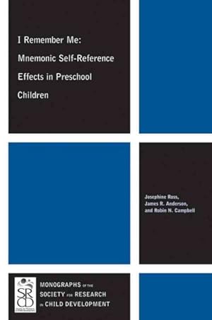 Imagen del vendedor de I Remember Me : Mnemonic Self-Reference Effects in Preschool Children a la venta por GreatBookPrices