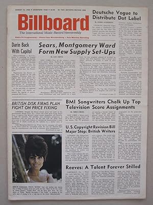 Billboard The International Music-Record Newsweekly August 15, 1964