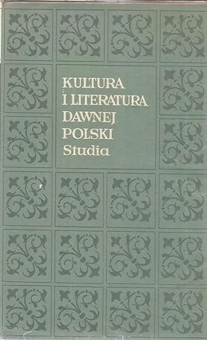 Kultura i literatura dawnej Polski - studia
