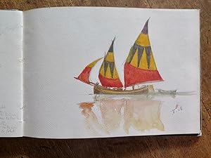 VENEDIG - Privates Skizzenbuch mit Originalzeichnungen in Bleistift und Aquarell.