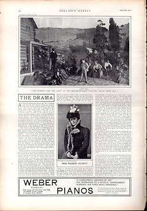 Bild des Verkufers fr PRINT: "DRAMA: Miss Maxine Elliott".story & photos from Collier's Weekly; January 13, 1900 zum Verkauf von Dorley House Books, Inc.