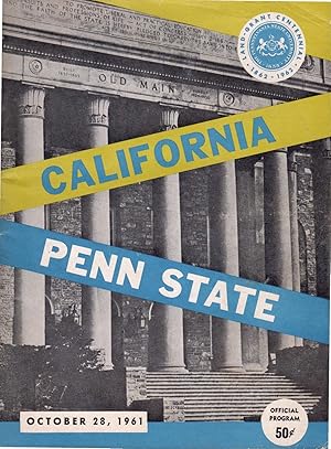 Image du vendeur pour Penn State vs. California, October 28, 1961: Official Program mis en vente par Dorley House Books, Inc.