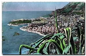 Carte Postale Ancienne Principauté de Monaco vue sur Monte Carlo et le Rocher de Monaco