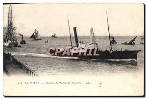 Carte Postale Ancienne Le Havre Rentrée du Bateau de Trouville