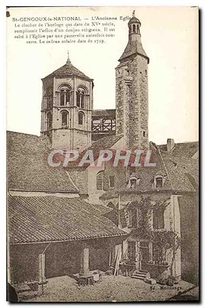 Bild des Verkufers fr Carte Postale Ancienne St Gengoux le National L'Ancienne Eglise zum Verkauf von CPAPHIL
