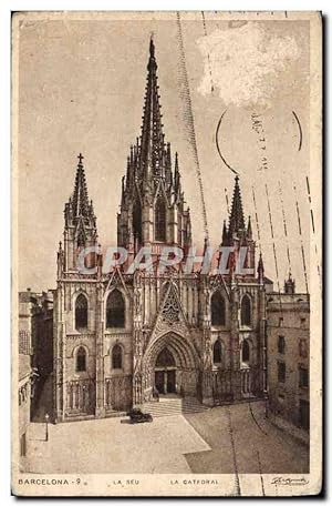 Carte Postale Ancienne Barcelona La Cathédrale