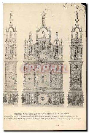 Carte Postale Ancienne Horloge Astronomique de la Cathédrale de Besancon