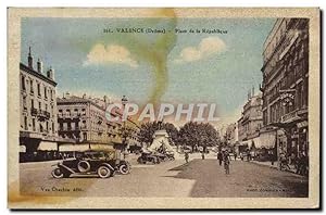 Carte Postale Ancienne Valence (Drome) Place de la Republique